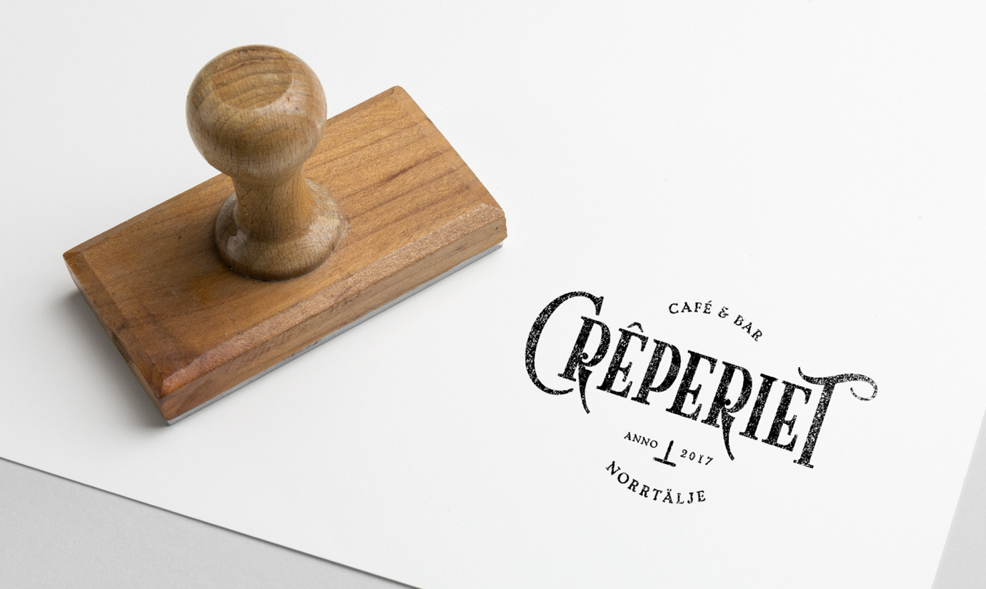 Creperiet – stämpel, Grafstad Designbyrå