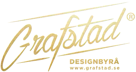 Grafstad Designbyrå logotyp i guld